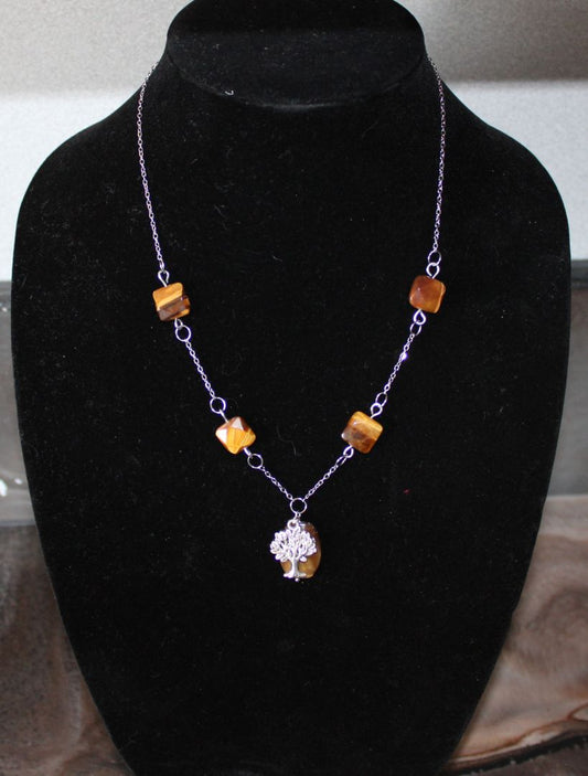 Designs by Raven Tree of Life Necklace with Tigers Eye