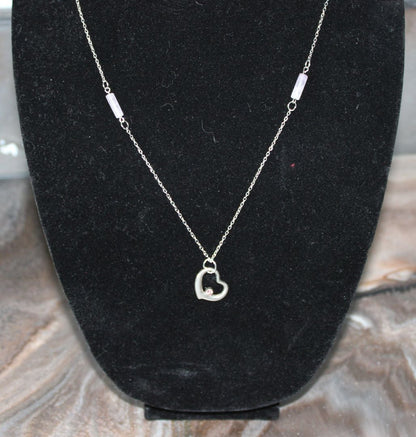 Designs by Raven Heart Pendant Necklace with Amethyst Accents