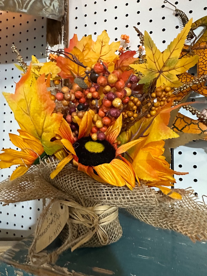 Fall Burlap Arrangement