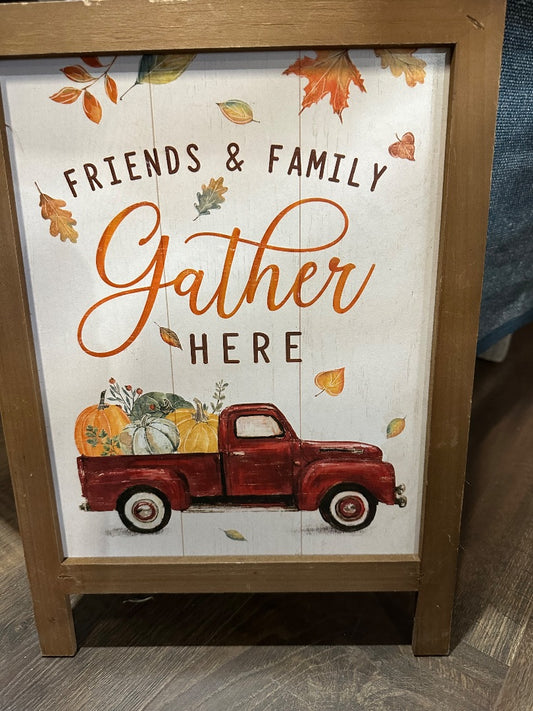 Fall wreath and stand