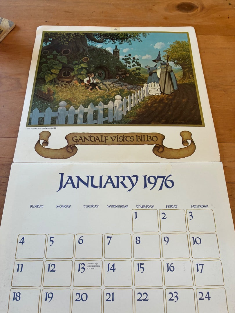 1976 Tolkien calendar by Brothers Hildebrandt