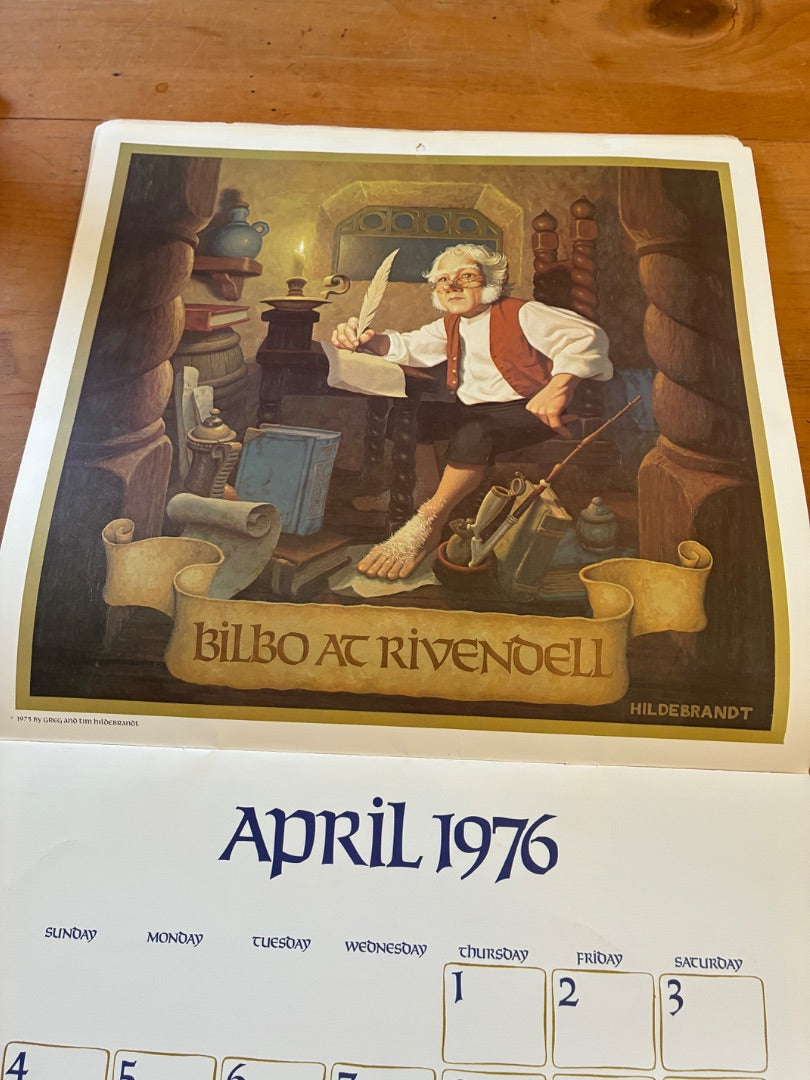 1976 Tolkien calendar by Brothers Hildebrandt