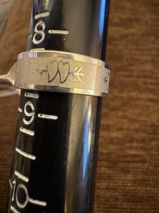 Band - Stainless Steel Heart 8 1/2