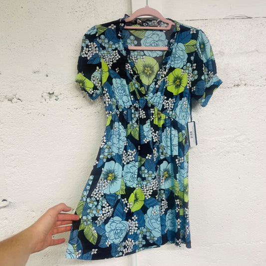 Y2K Floral Babydoll Tunic/Dress, M