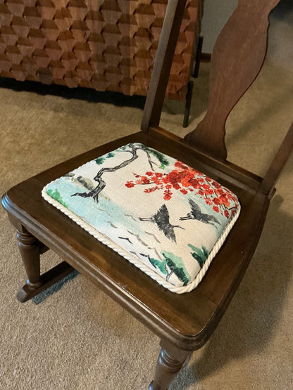 Walnut w/multi color fabric Unknown Small rocker