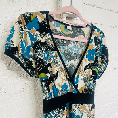 Y2K Babydoll Tie-Waist Blouse