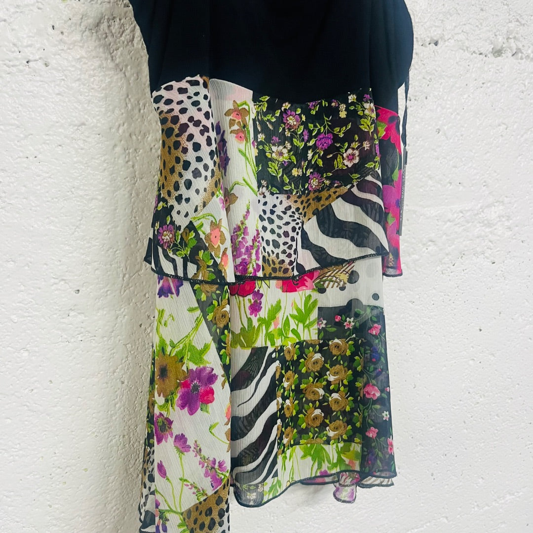 Y2K Fun Print Ruffle Tank