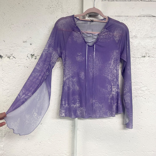 Y2K Paisley Fairy Top