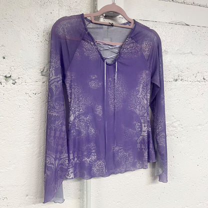 Y2K Paisley Fairy Top