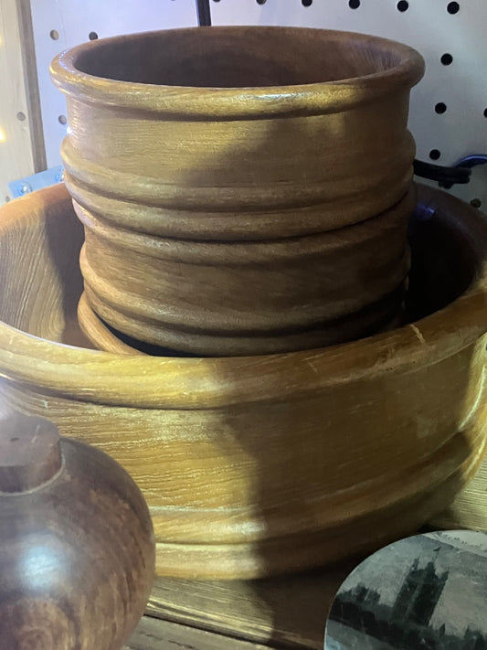Brown No brand Wooden Bowl, 12 and 5