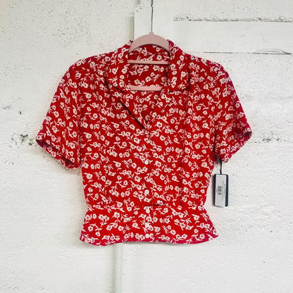 Rose Motif Blouse, S