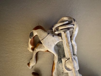Brwnmetal horse brooch (repaired leg)