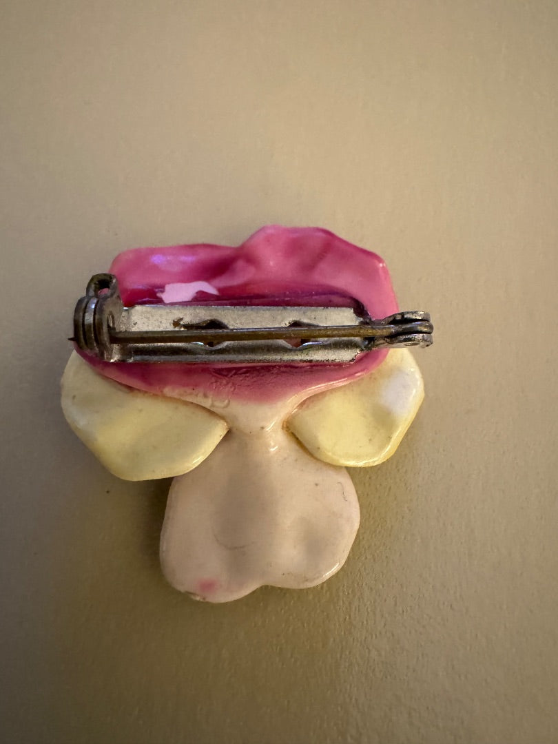 Ceramic flower pin