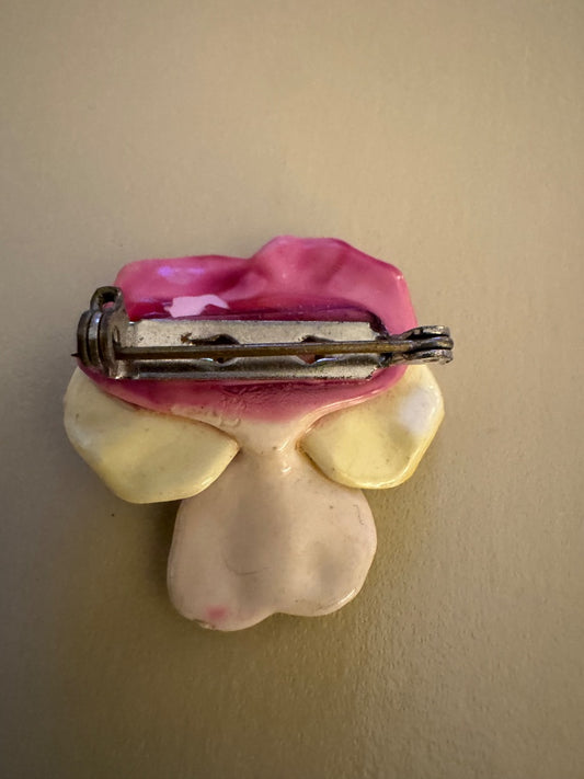 Ceramic flower pin