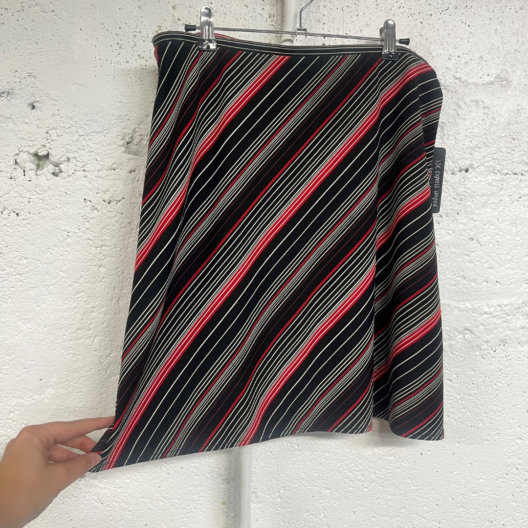 Y2K Express Striped Skirt, M
