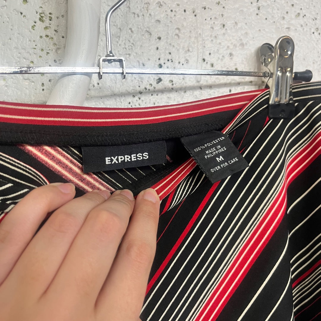Y2K Express Striped Skirt, M