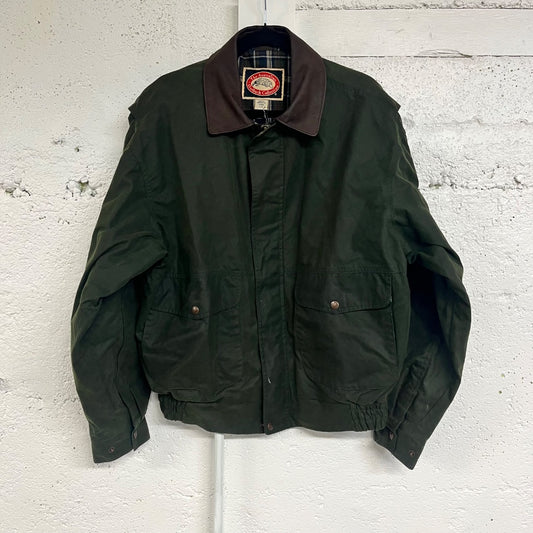 Men's 90s Cotton Oilskin Jacket, L/XL