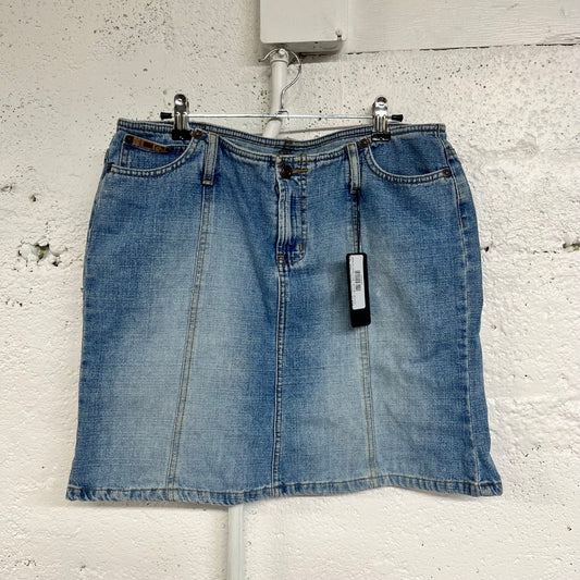 Y2K LEI Denim Paneled Skirt, 10/M