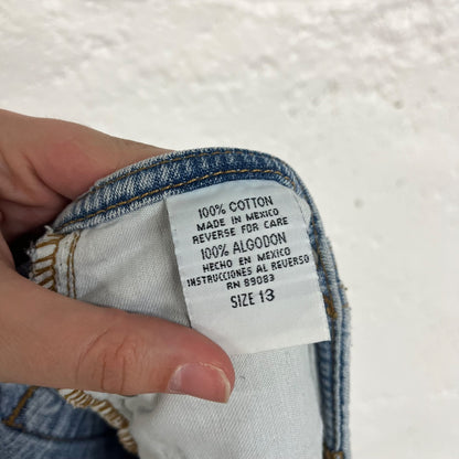 Y2K LEI Denim Paneled Skirt, 10/M