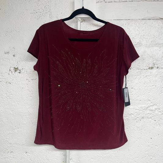 90s/00s Slinky Beaded Top, XL