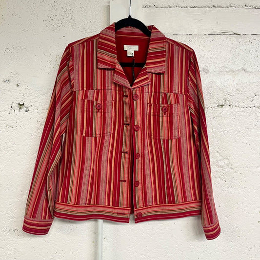 00s Striped Cotton Jacket, L/XL