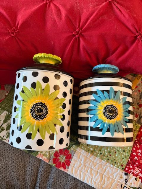 Clay Art Canisters - Set of 2