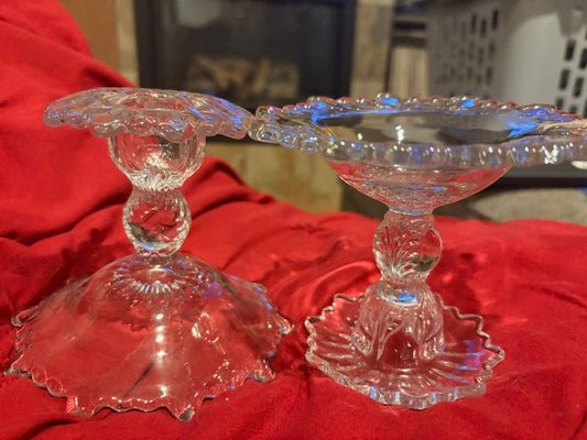 Reversible Glass Candle Holders - Set of 2