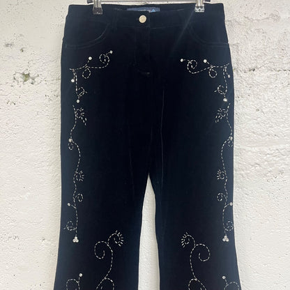90s/00s Beaded Velvet Pants, 8/M