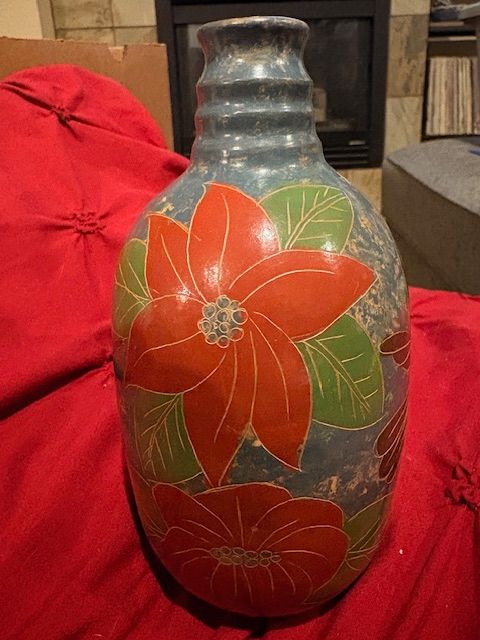 Folk Art Vase - Vintage