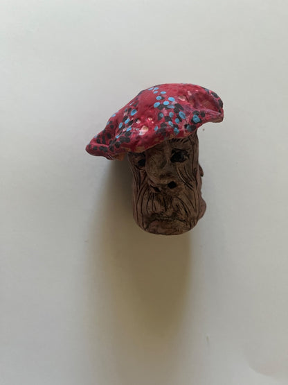 3 Faces Mushroom Jar with removable lid. Decor, 3 x 3