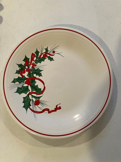 Fiestaware Holly Christmas Dinner Plate
