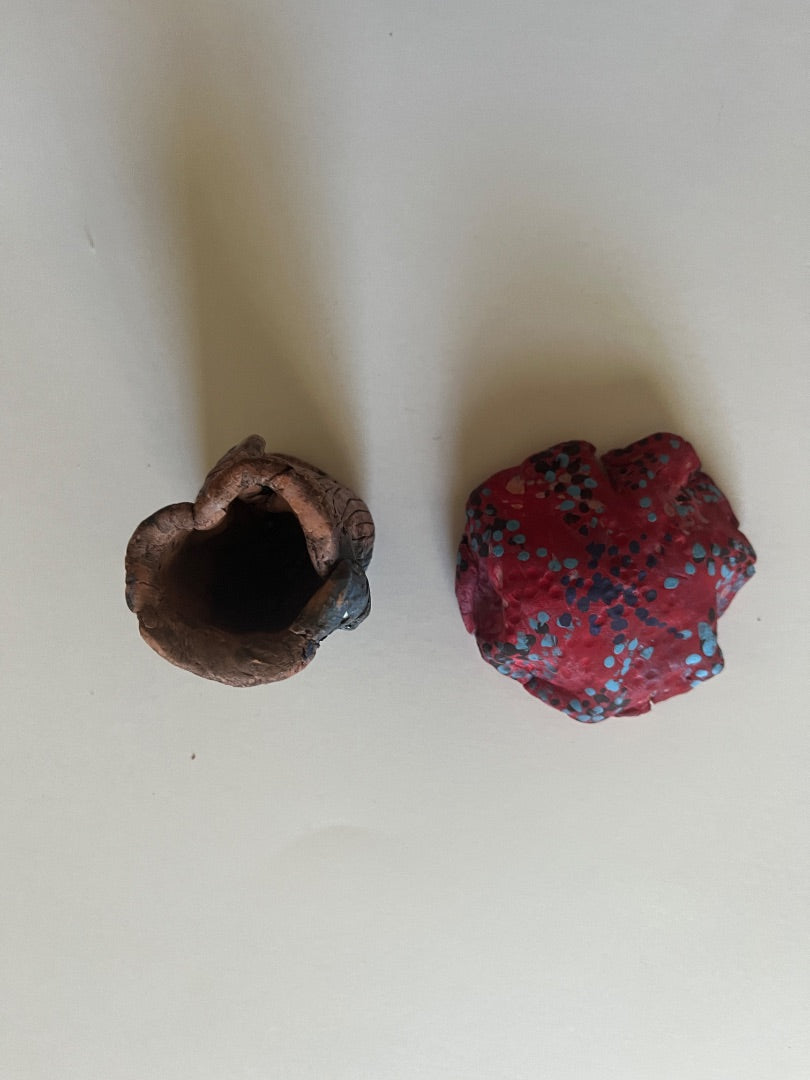 3 Faces Mushroom Jar with removable lid. Decor, 3 x 3