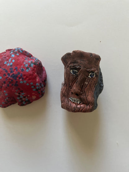 3 Faces Mushroom Jar with removable lid. Decor, 3 x 3