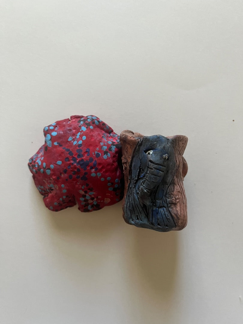 3 Faces Mushroom Jar with removable lid. Decor, 3 x 3