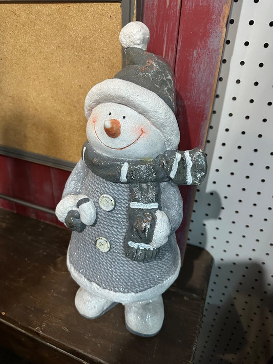 Ceramic Silver Snowman