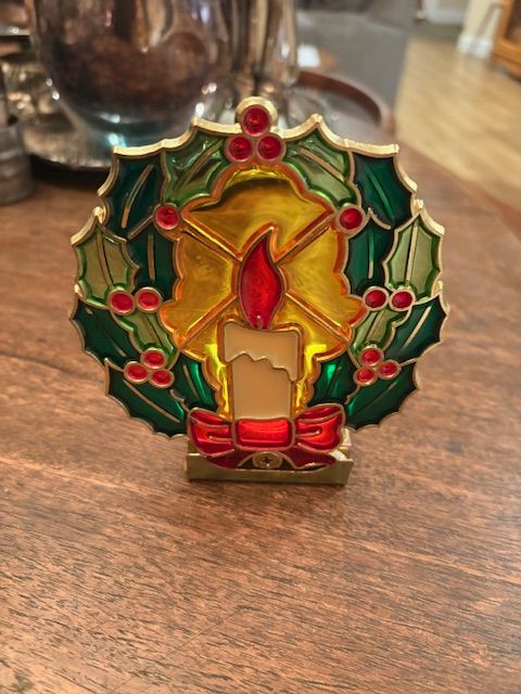 Retro "Stained Glass" Tealight Holder 80/90s