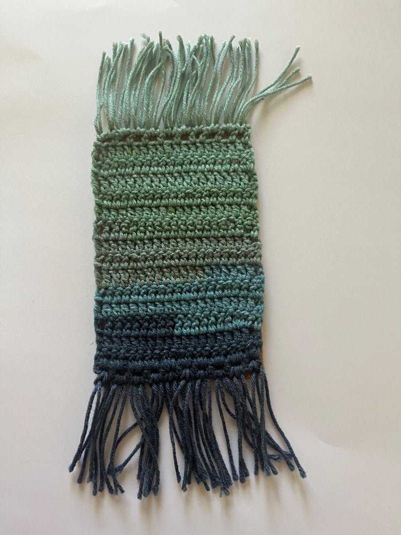 Ocean Blue Crochet decorative pad Decor, 12”