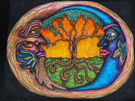 Mr. & Mrs. Mooney Original was created in ink. Print, 8x10