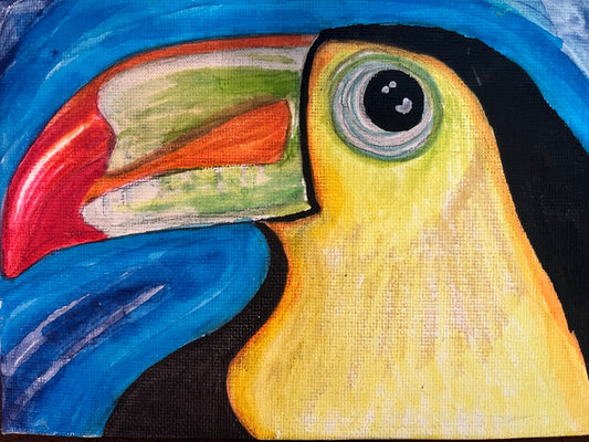 Toucan Bird  Original Ink Drawing, 5x7