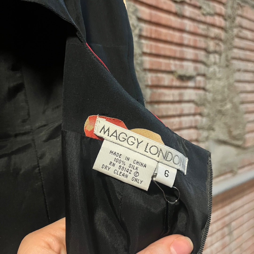 90s/00s Silk Maxi Dress, 6/S/M