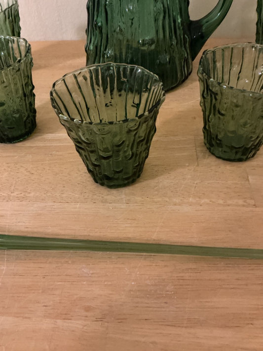 Green Florentine Employ Italian Florentine Drip Glass Set