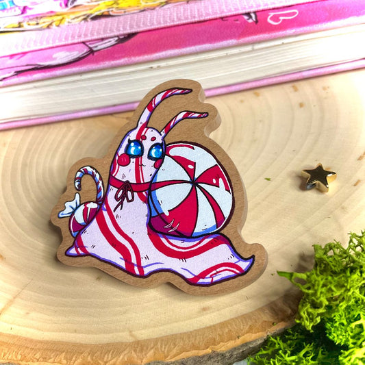 Peppermint Snail Pin