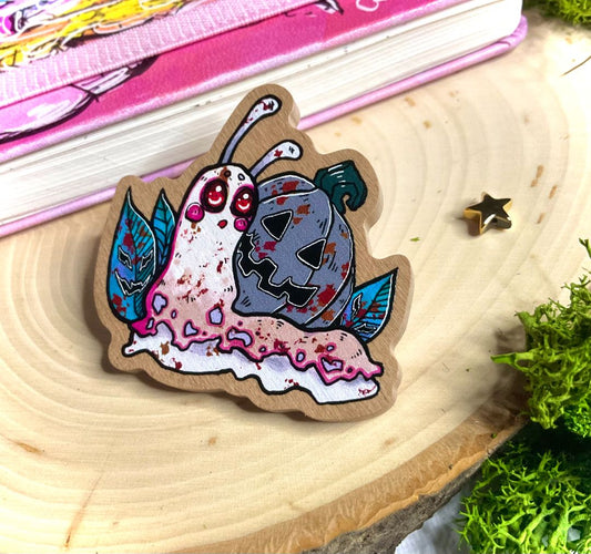 Spooky Snail Pin