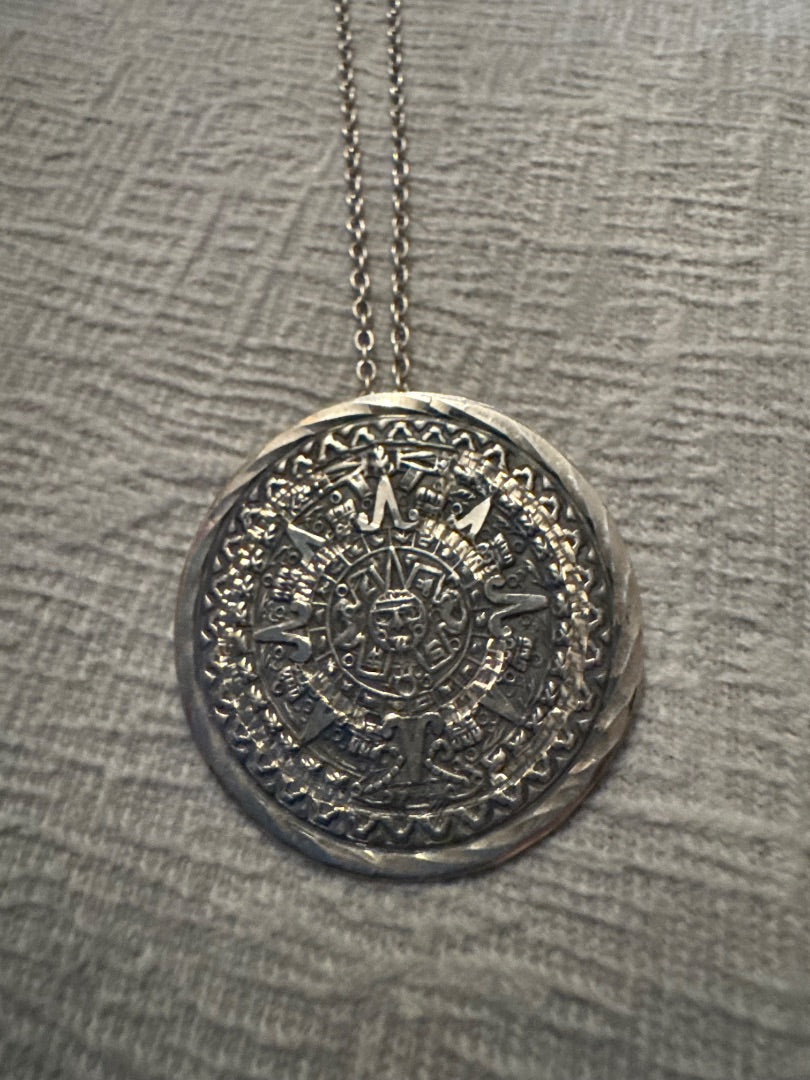 925 Mayan Calendar Necklace
