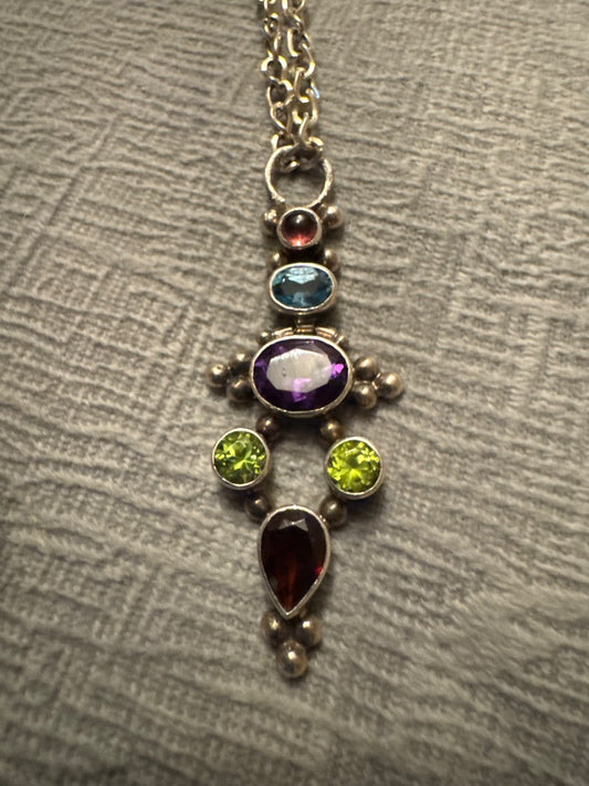 925 Jeweled Chakra Necklace