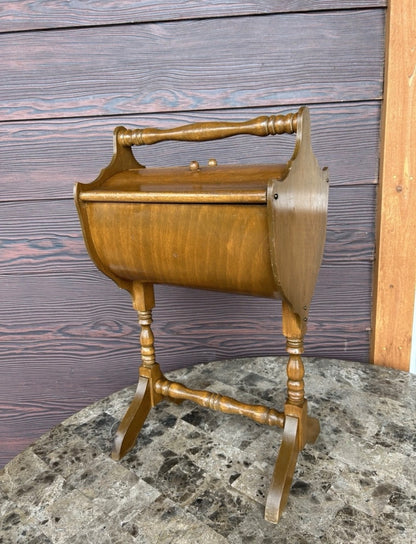 Vintage wooden sewing box