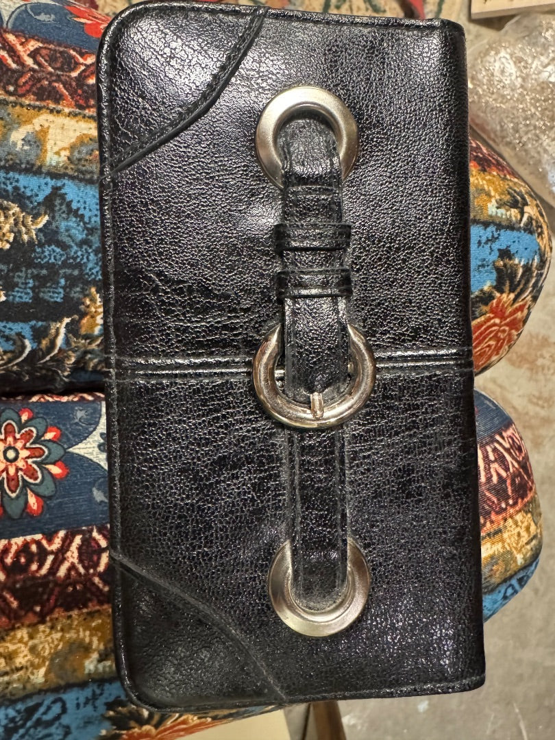 Black TriFold Leather Wallet