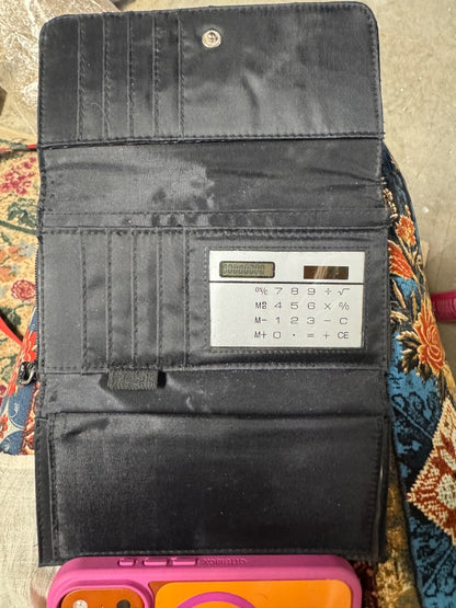 Black TriFold Leather Wallet