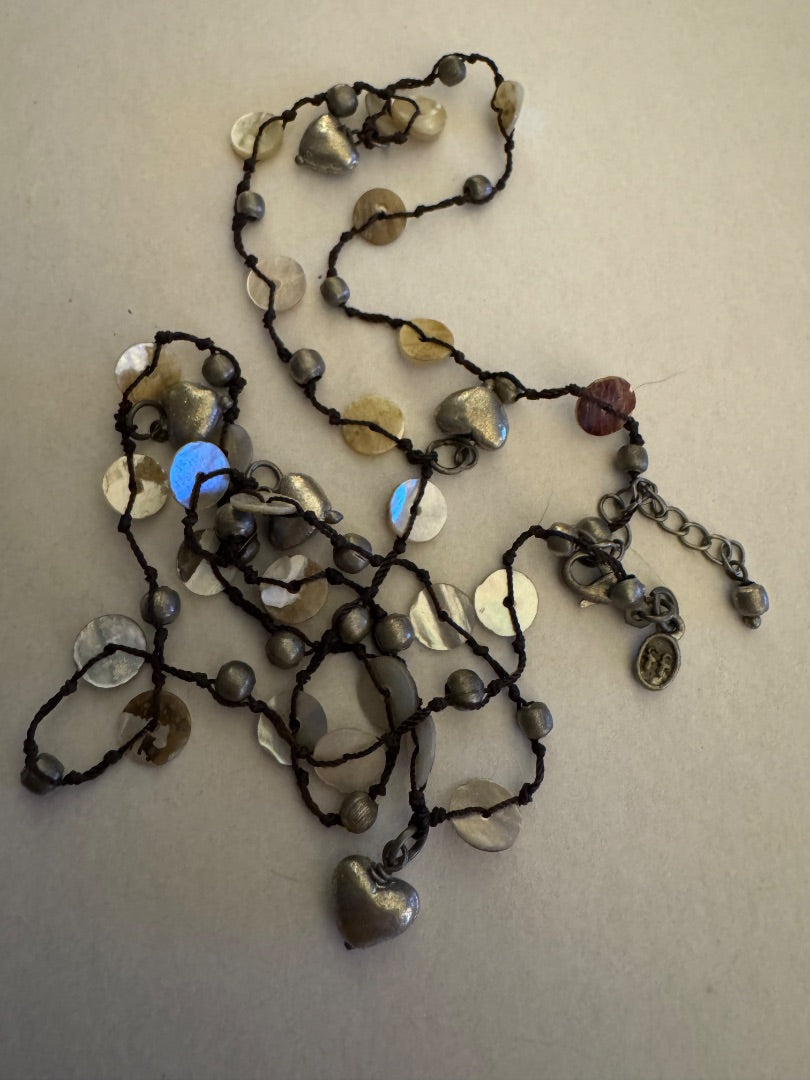 Button Heart necklace
