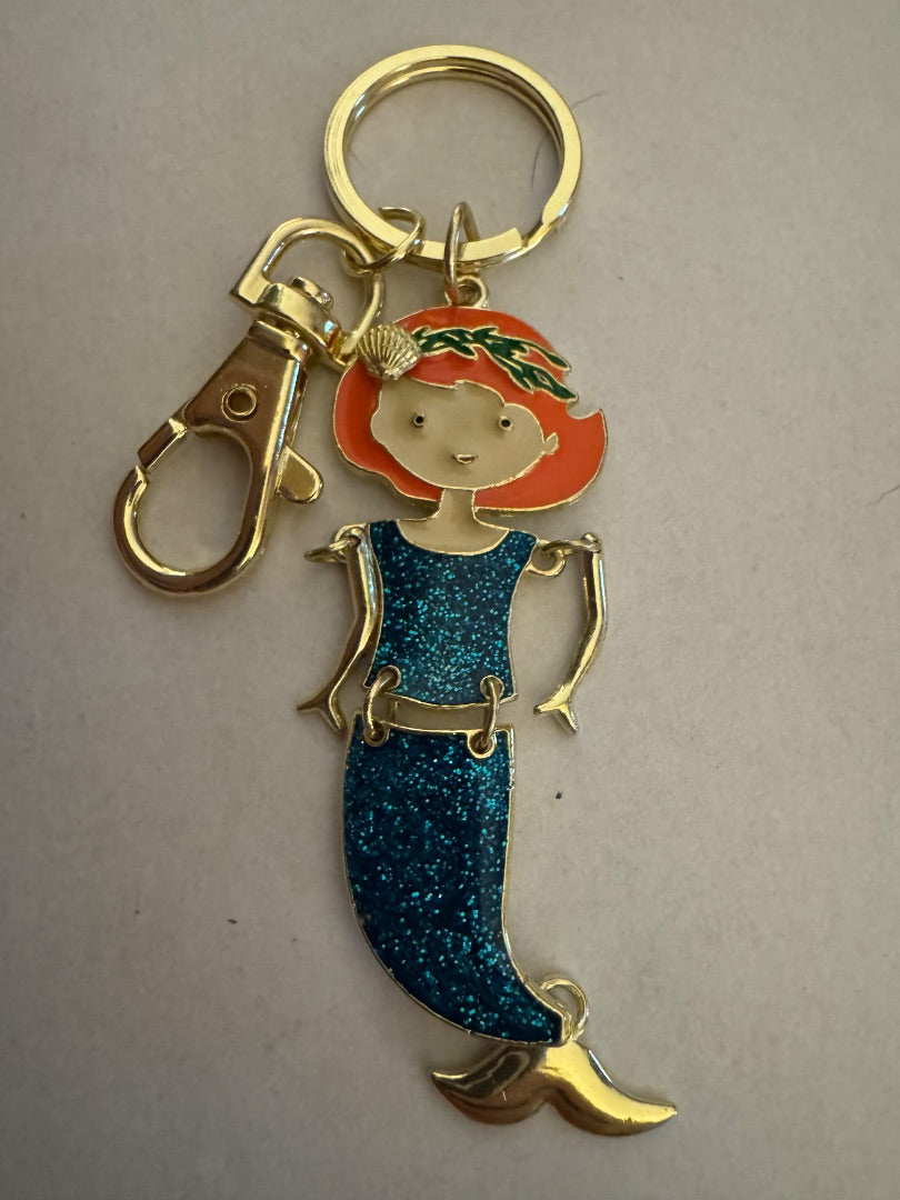 Mermaid purse charm key chain